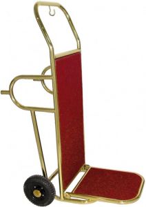 PV2002 Luggage cart Brass steel 2 wheels with support feet