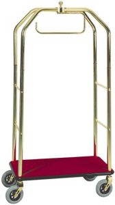 PV4062  Trolley luggage rack and hangers Brass steel