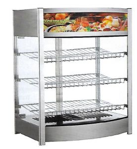 RTR137 Stainless steel Countertop warming display 3 shelves +30 + 90°C 137L