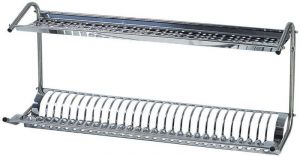 SPB1398 Stainless steel dish/glass drying rack on wall 80x26x37 