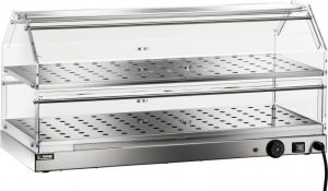 VBR4782 Warmed display case Stainless steel 2 shelves 85x35x40h
