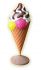 SG002 Cono de helado con cobertura - cono de publicidad 3D para heladería, altura 168 cm