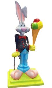 SG085 Rabbit with ice-cream - 3D advertising rabbit for ice-cream parlor, height 170 cm