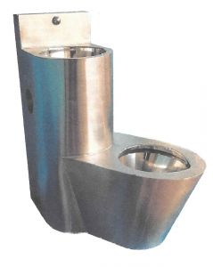 LX3680 Combinación profesional de WC con lavabo - Versión derecha - satinado