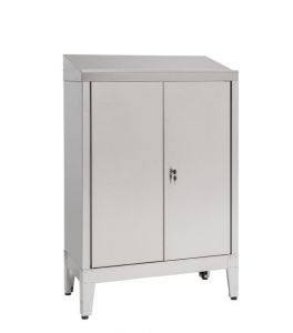 IN-699.02 Cabinet desk with 2 doors in AISI 304 steel - dim. 80x40x115 H