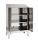 IN-699.02.430 Desk unit with 2 doors in AISI 430 steel  - dim. 80x40x115 H 