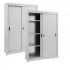 IN-Z.690.12.60 Storage Cabinet with Sliding Doors plasticized zinc 120x60x180 H