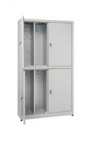 IN-Z.694.06.50 Dressing cabinet 4 Doors Overlapping plasticized zinc 80x50x180 H