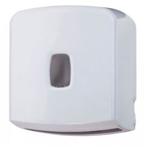 T104057 Distributeur de papier hygiénique en paquets 250 ou rouleau ABS blanc