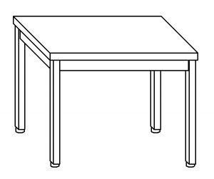 TL8002 Table de travail en acier inoxydable AISI 304 sur pieds dim. 70x80x85 cm (produit en Italie)