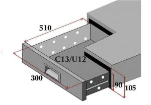 C13-FC Ensemble de 3 tiroirs pour comptoirs réfrigérés