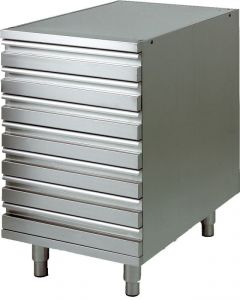 CAS7 Drawer unit with AISI 304 stainless steel frame for pizza dough containers