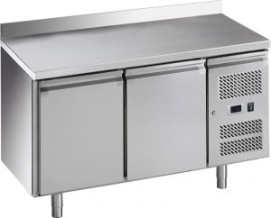 G-GN2200BT-FC Table réfrigérée ventilée avec dosseret, structure en acier inoxydable Aisi201 