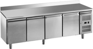 G-GN4200TN-FC Table réfrigérée ventilée 4 portes, inox aisi201, -2 / + 8 ° C 