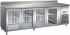 G-GN4200TNG - Mesa refrigerada con ventilación de acero inoxidable 4 puertas Temp. + 2 / + 8 ° C 