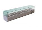 G-RI18033V - Refrigerated Superstructure for Pizzeria with Glasses - 180 cm - Forcar 