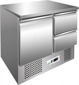 G-S901-2D Refrigerated saladette, temp. + 2 / + 8 ° C, AISI 304 stainless steel frame