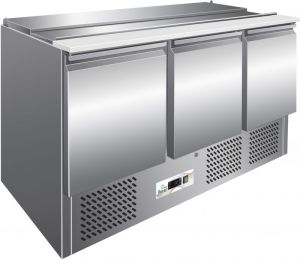 G-S903 Banco saladette refrigerato statico, telaio inox AISI304 termostato digitale 