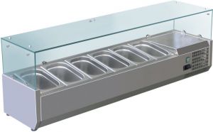 VRX1400-330-FC Vitrine réfrigérée en inox AISI 201 pour lavabos