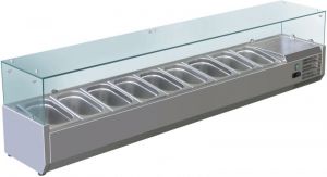 VRX1800-330-FC Vitrine réfrigérée en inox AISI 201 pour lavabos