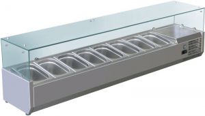 VRX1800-380-FC Vitrine réfrigérée en inox AISI 201 pour lavabos