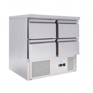 G-S901-4D-FC Static Saladette for salads GN1 / 1 - 4 drawers - Capacity Lt 220