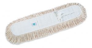 00000252 Franja de algodón con cordones - Blanco - 60 x 13 cm